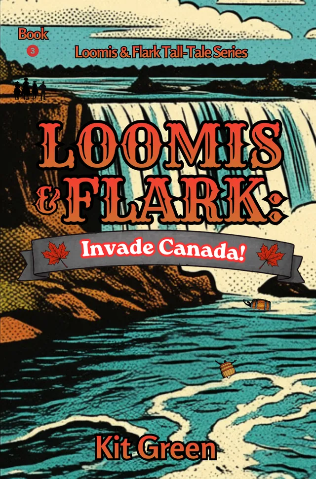 Cover in progress for Loomis & Flark: Invade Canada!